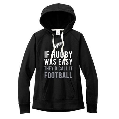 Funny Rugby Silver Fern Football New Zealand NZ Sport Women's Fleece Hoodie