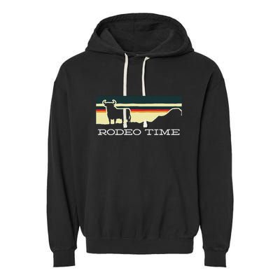 Funny Rodeo Time Cowboy Wild West Cow Horseman Ranch Lasso Boots Garment-Dyed Fleece Hoodie