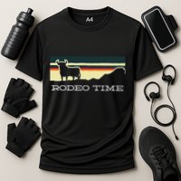 Funny Rodeo Time Cowboy Wild West Cow Horseman Ranch Lasso Boots Cooling Performance Crew T-Shirt