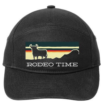 Funny Rodeo Time Cowboy Wild West Cow Horseman Ranch Lasso Boots 7-Panel Snapback Hat