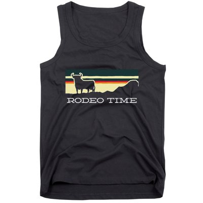 Funny Rodeo Time Cowboy Wild West Cow Horseman Ranch Lasso Boots Tank Top