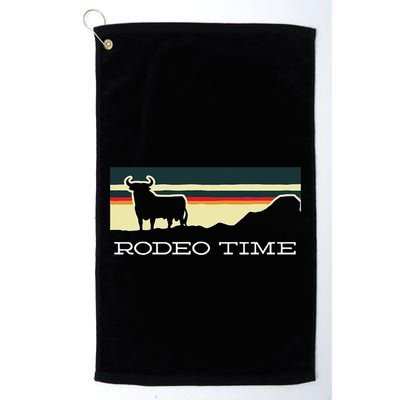Funny Rodeo Time Cowboy Wild West Cow Horseman Ranch Lasso Boots Golf Towel
