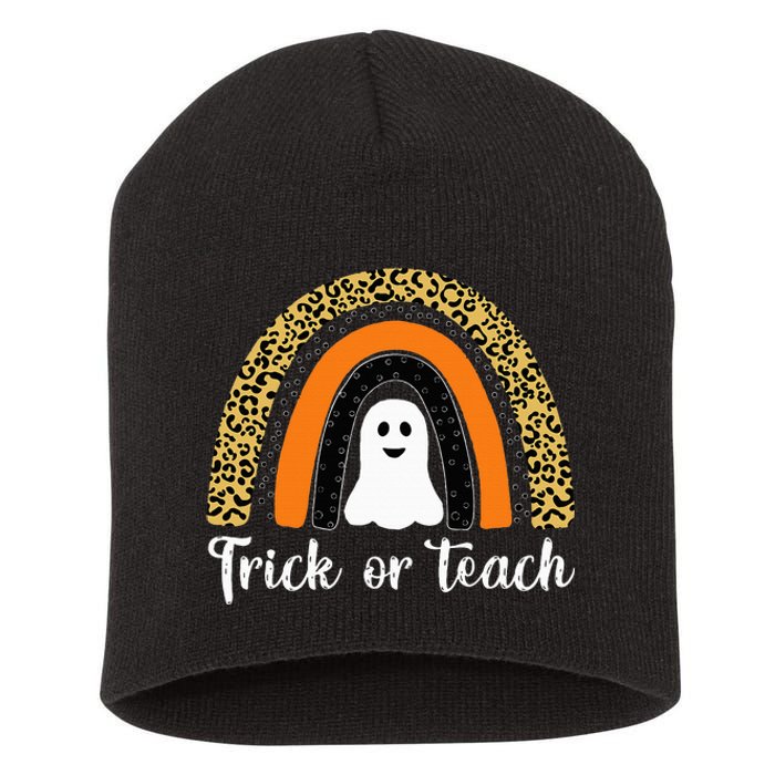 Funny Rainbow Teacher Halloween Costume Gifts Short Acrylic Beanie