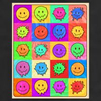 Funny Retro Trippy Smiley Pop Art Poster Cool Comfort Performance Bucket Hat
