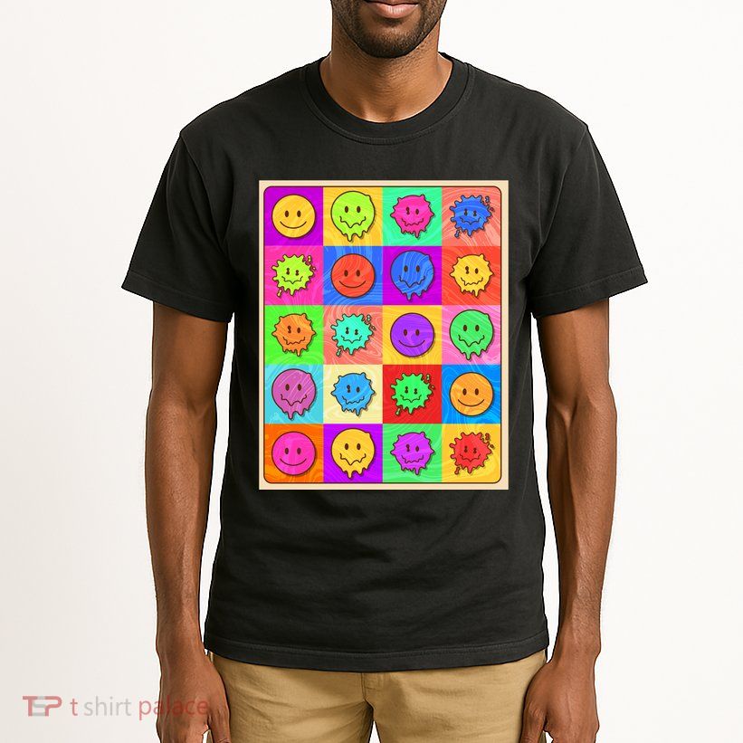 Funny Retro Trippy Smiley Pop Art Poster Tall T-Shirt
