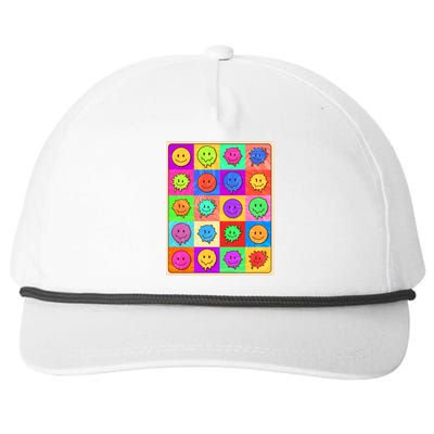 Funny Retro Trippy Smiley Pop Art Poster Snapback Five-Panel Rope Hat