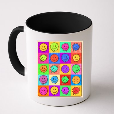 Funny Retro Trippy Smiley Pop Art Poster Mug