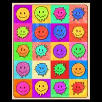 Funny Retro Trippy Smiley Pop Art Poster Youth Performance Sprint T-Shirt