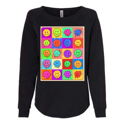 Funny Retro Trippy Smiley Pop Art Poster Womens California Wash Sweatshirt