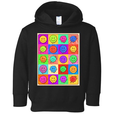 Funny Retro Trippy Smiley Pop Art Poster Toddler Hoodie