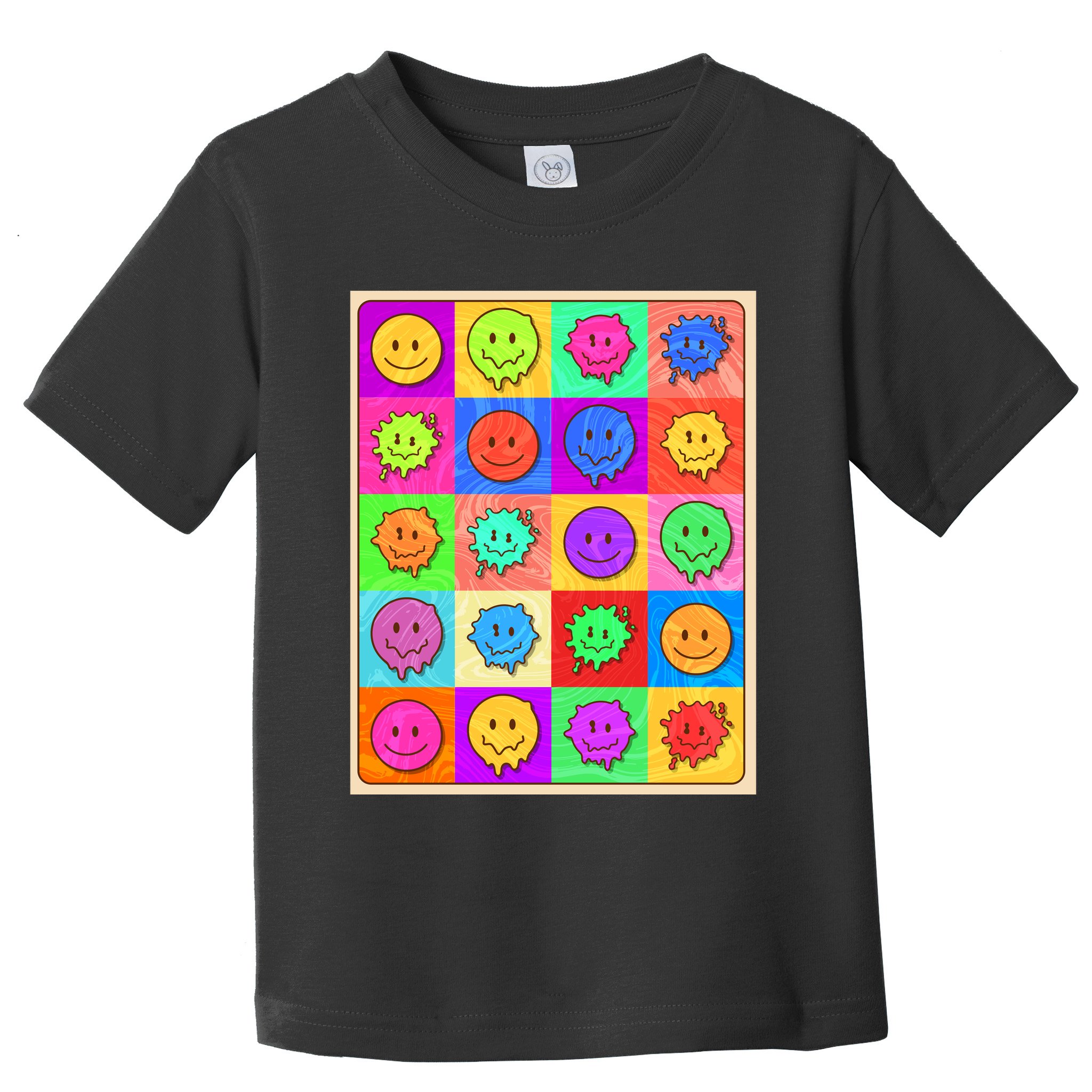 Funny Retro Trippy Smiley Pop Art Poster Toddler T-Shirt