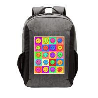 Funny Retro Trippy Smiley Pop Art Poster Vector Backpack