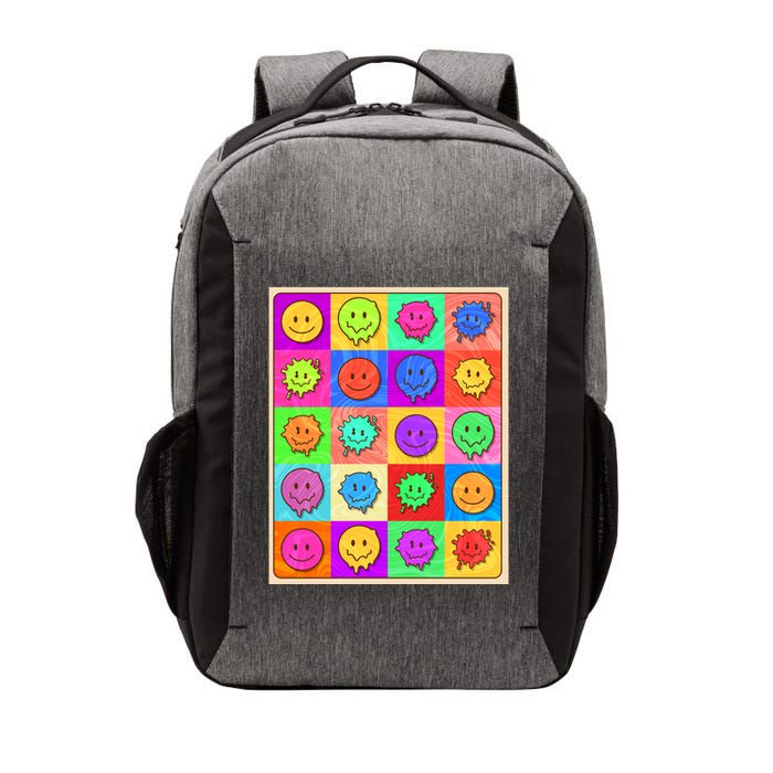 Funny Retro Trippy Smiley Pop Art Poster Vector Backpack