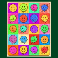 Funny Retro Trippy Smiley Pop Art Poster Cooling Performance Crew T-Shirt