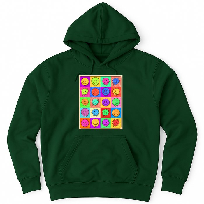 Funny Retro Trippy Smiley Pop Art Poster Hoodie