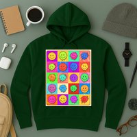Funny Retro Trippy Smiley Pop Art Poster Hoodie