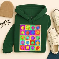 Funny Retro Trippy Smiley Pop Art Poster Hoodie