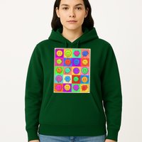 Funny Retro Trippy Smiley Pop Art Poster Hoodie
