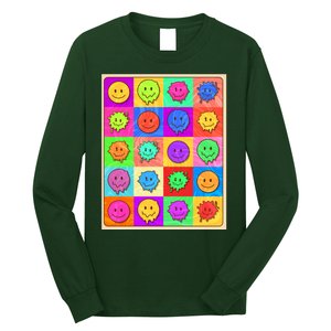 Funny Retro Trippy Smiley Pop Art Poster Long Sleeve Shirt