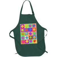 Funny Retro Trippy Smiley Pop Art Poster Apron