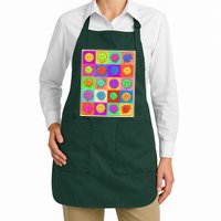 Funny Retro Trippy Smiley Pop Art Poster Apron