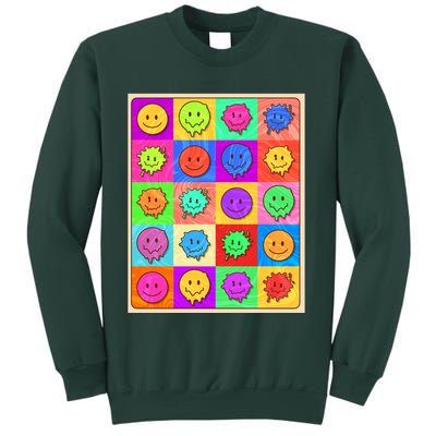 Funny Retro Trippy Smiley Pop Art Poster Sweatshirt