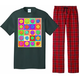 Funny Retro Trippy Smiley Pop Art Poster Pajama Set