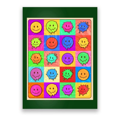 Funny Retro Trippy Smiley Pop Art Poster Poster