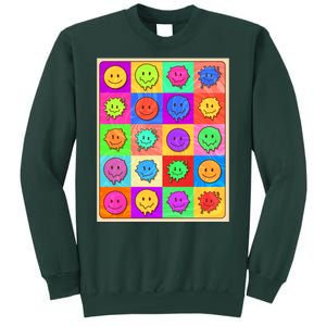 Funny Retro Trippy Smiley Pop Art Poster Tall Sweatshirt