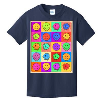 Funny Retro Trippy Smiley Pop Art Poster Kids T-Shirt