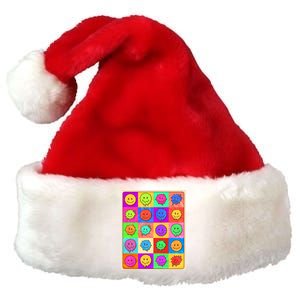 Funny Retro Trippy Smiley Pop Art Poster Premium Christmas Santa Hat