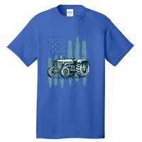 Farmer Rancher Truck Drive Driver Us Flag American Tractor Gift Tall T-Shirt