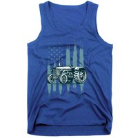 Farmer Rancher Truck Drive Driver Us Flag American Tractor Gift Tank Top