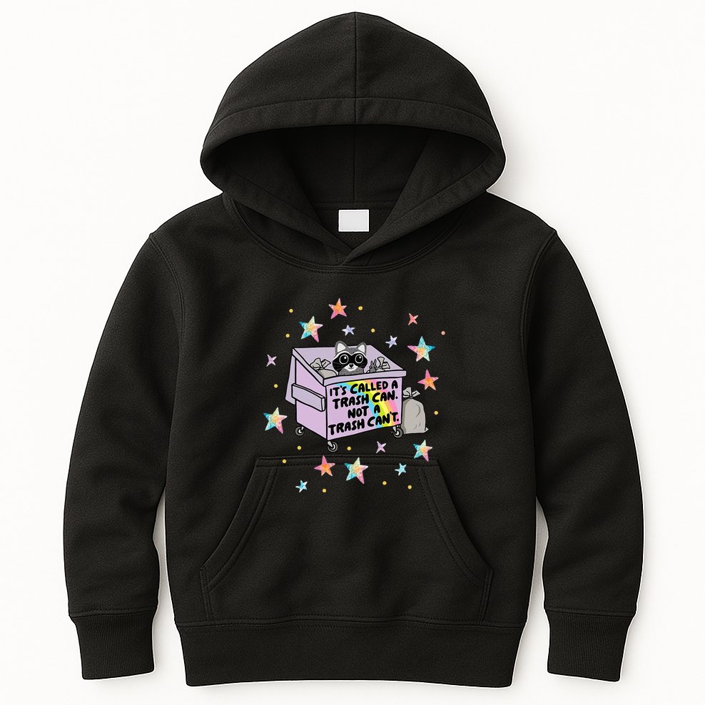 Funny Raccoon Trash Can Not Trash CanT Racoon Lover Gifts Kids Hoodie
