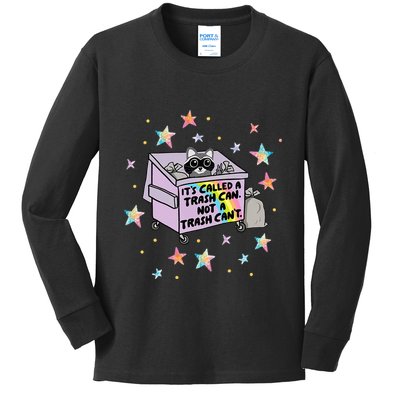 Funny Raccoon Trash Can Not Trash CanT Racoon Lover Gifts Kids Long Sleeve Shirt