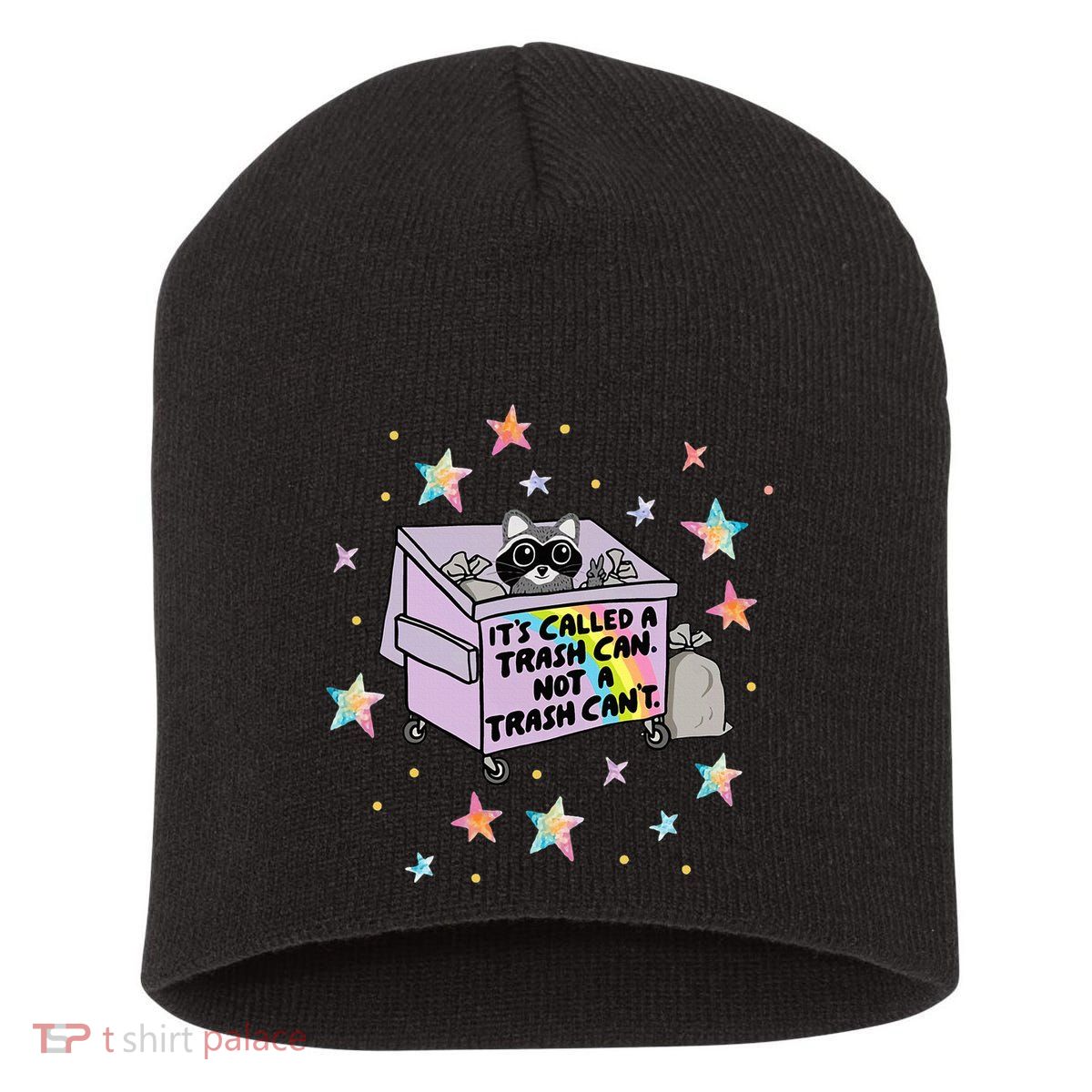 Funny Raccoon Trash Can Not Trash CanT Racoon Lover Gifts Short Acrylic Beanie