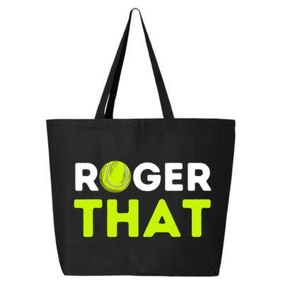 Funny Roger That Gift Funny Tennis Player & Tennis Coach Gift 25L Jumbo Tote