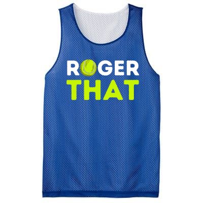 Funny Roger That Gift Funny Tennis Player & Tennis Coach Gift Mesh Reversible Basketball Jersey Tank