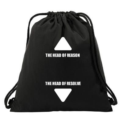 Felonious Rabbit The Head Of Reason The Head Of Resolve Drawstring Bag
