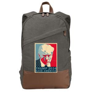 Funny Retro Trump MugShot 2024 Save America Trump Gift Cotton Canvas Backpack