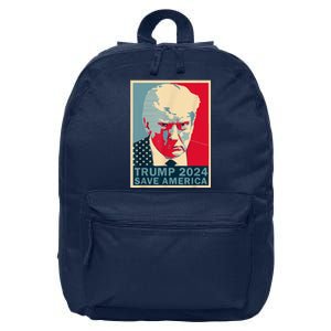 Funny Retro Trump MugShot 2024 Save America Trump Gift 16 in Basic Backpack