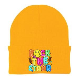 Funny Rock The Test Testing Day Teacher Student Motivational Knit Cap Winter Beanie