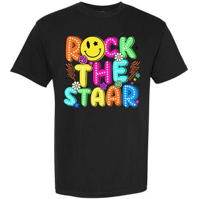 Funny Rock The Test Testing Day Teacher Student Motivational Garment-Dyed Heavyweight T-Shirt