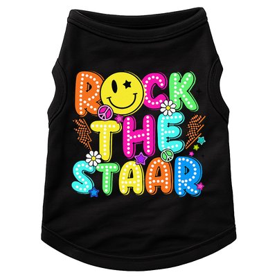 Funny Rock The Test Testing Day Teacher Student Motivational Doggie Tank