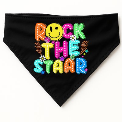 Funny Rock The Test Testing Day Teacher Student Motivational USA-Made Doggie Bandana