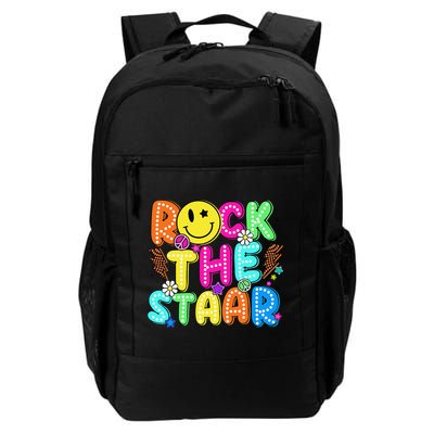 Funny Rock The Test Testing Day Teacher Student Motivational Backpack