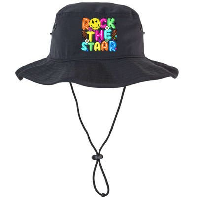 Funny Rock The Test Testing Day Teacher Student Motivational Bucket Hat