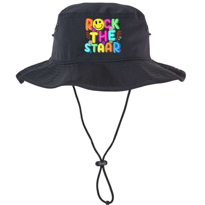 Funny Rock The Test Testing Day Teacher Student Motivational Bucket Hat