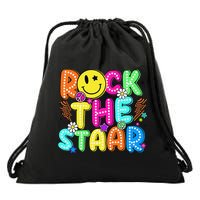 Funny Rock The Test Testing Day Teacher Student Motivational Drawstring Bag