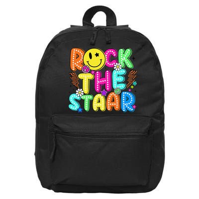 Funny Rock The Test Testing Day Teacher Student Motivational 16 in Basic Backpack
